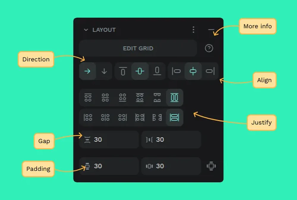 Grid-Einstellungen in Penpot 2.0